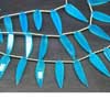 Natural Aqua Blue Chalcedony Faceted Fancy Ladyfinger Drops Length is 6 Inches and Size 24mm to 26mm Approx. Chalcedony is a cryptocrystalline variety of quartz. Comes in many colors such as blue, pink, aqua. Also known to lower negative energy for healing purposes. 